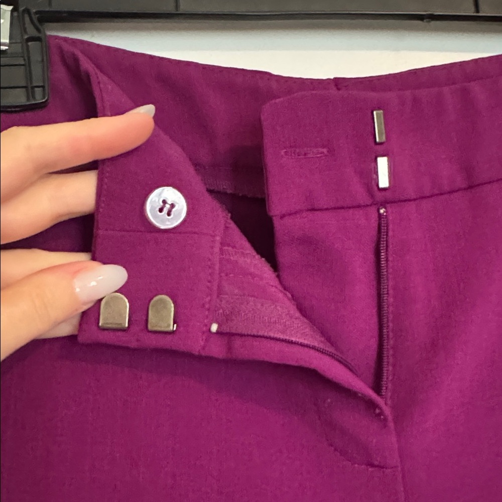 Deep Purple Women's Purple Dark Magenta Undertone Work Office Trouser Pants - Picture 4 of 16